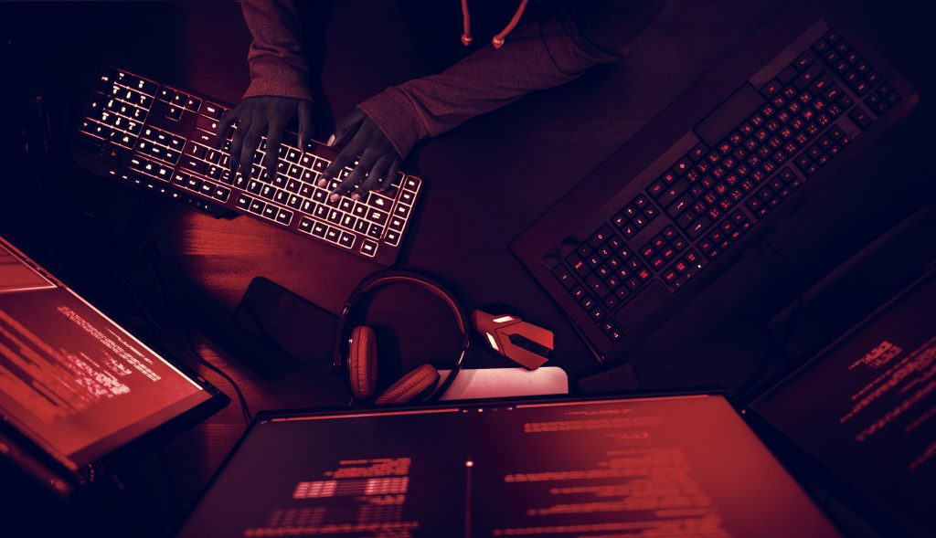 Cybercrime par un hacker